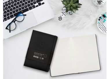 Cuaderno con gomilla antartik notes tapa dura a5 hojas puntos negro 100 hojas 80 gr fsc