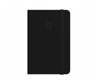 Cuaderno con gomilla antartik notes tapa dura a4 hojas cuadricula negro 100 hojas 80 gr fsc