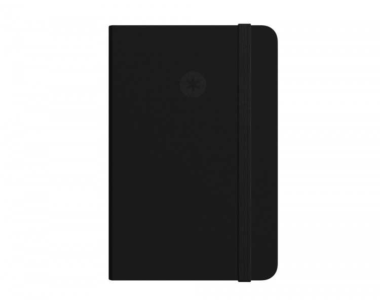 Cuaderno con gomilla antartik notes tapa dura a4 hojas rayas negro 100 hojas 80 gr fsc