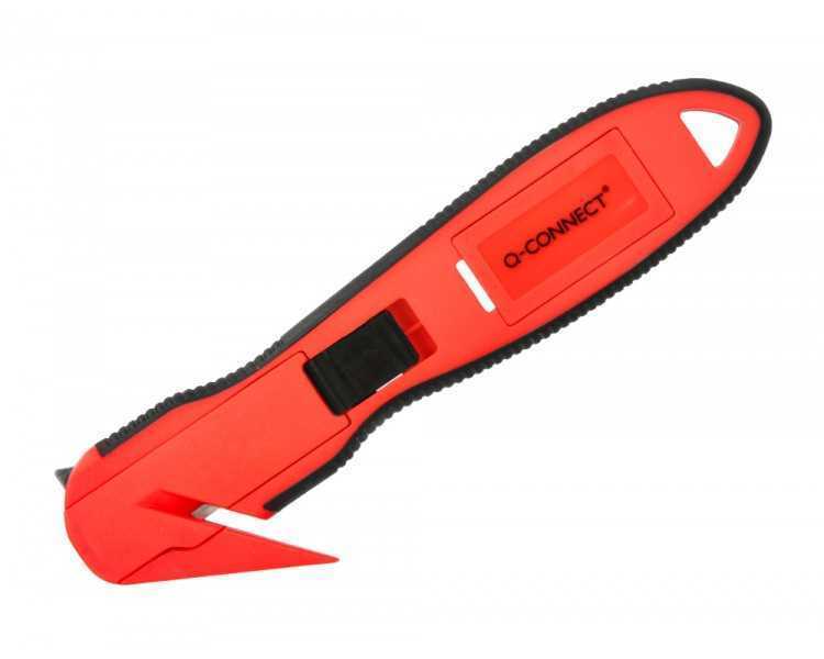 Cuter q-connect de seguridad xd-g03 con cuchilla ancha fija oculta para evitar cortes con 2 cuchillas de repuest0