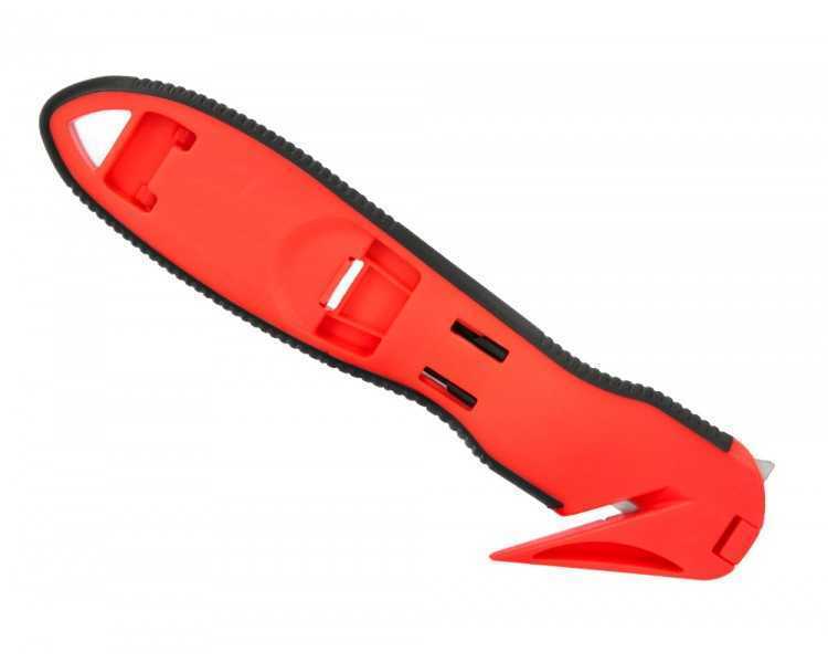 Cuter q-connect de seguridad xd-g03 con cuchilla ancha fija oculta para evitar cortes con 2 cuchillas de repuest0