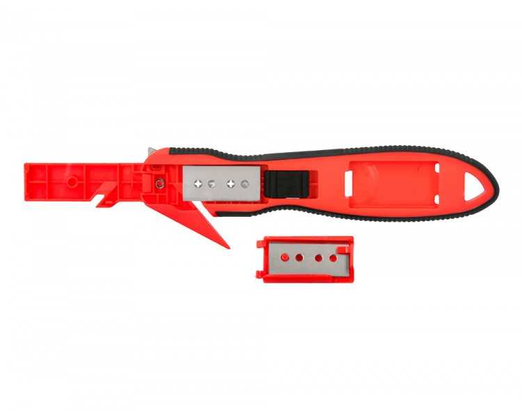 Cuter q-connect de seguridad xd-g03 con cuchilla ancha fija oculta para evitar cortes con 2 cuchillas de repuest0