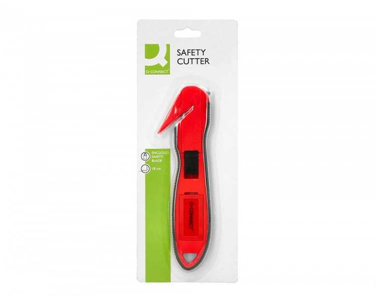 Cuter q-connect de seguridad xd-g03 con cuchilla ancha fija oculta para evitar cortes con 2 cuchillas de repuest0