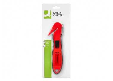 Cuter q-connect de seguridad xd-g03 con cuchilla ancha fija oculta para evitar cortes con 2 cuchillas de repuest0