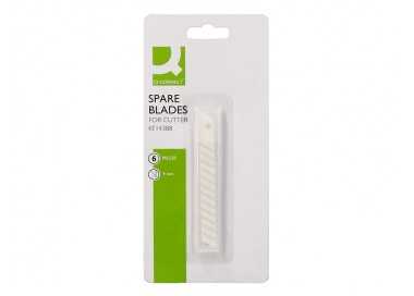 Repuesto cuter estrecho ceramico q-connect 9mm blister de 6 unidades para cuter kf14388