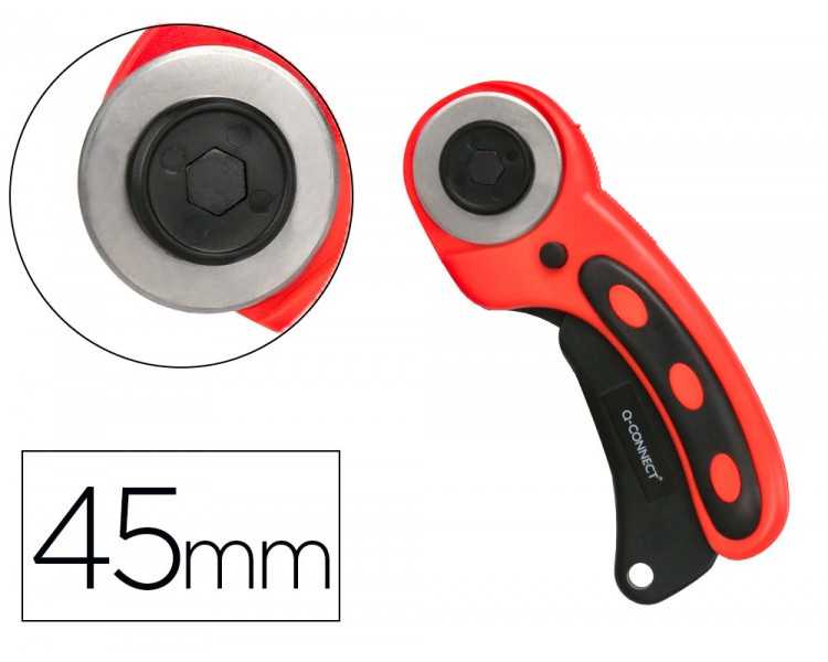Cuter rotativo q-connect cuchilla circular 45 mm 22x56x165 mm