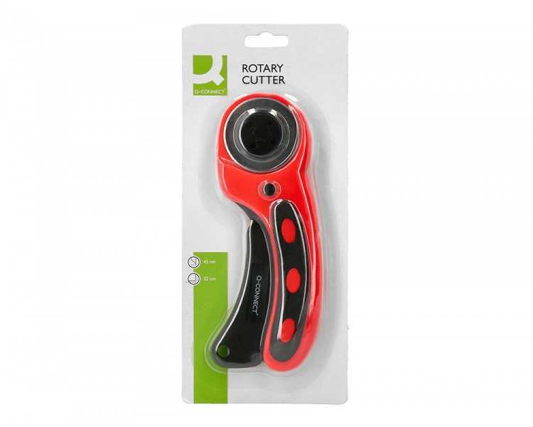 Cuter rotativo q-connect cuchilla circular 45 mm 22x56x165 mm