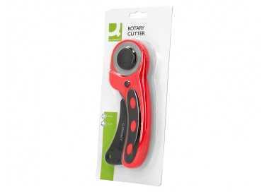 Cuter rotativo q-connect cuchilla circular 45 mm 22x56x165 mm Cuter rotativo q-connect cuchilla circular 45 mm 22x56x165 mm