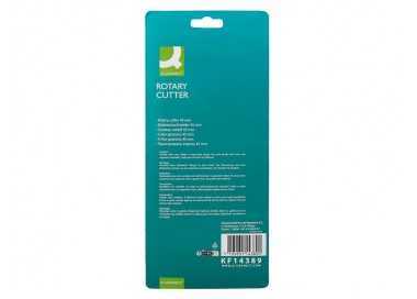 Cuter rotativo q-connect cuchilla circular 45 mm 22x56x165 mm Cuter rotativo q-connect cuchilla circular 45 mm 22x56x165 mm