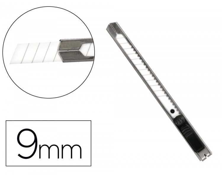 Cuter metalico q-connect xd-c18 cuchilla estrecha de ceramica 122x10x4 mm