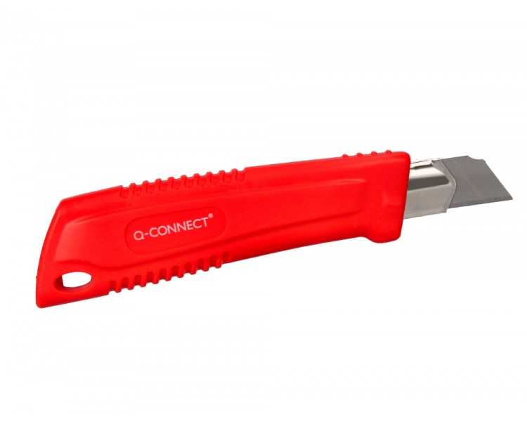 Cuter q-connect xd-190 con protector metalico de cuchilla ancha de carbono y bloqueo de la hoja por rueda