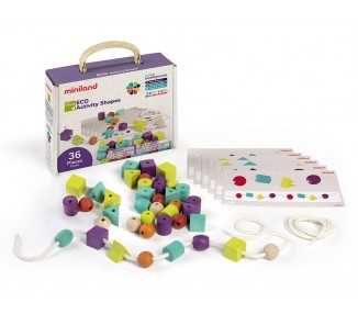 Juego didactico miniland eco activity shapes 36 piezas