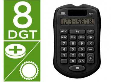 Calculadora liderpapel bolsillo xf43 8 digitos solar y pilas color negro 94x59,5x10,5mm