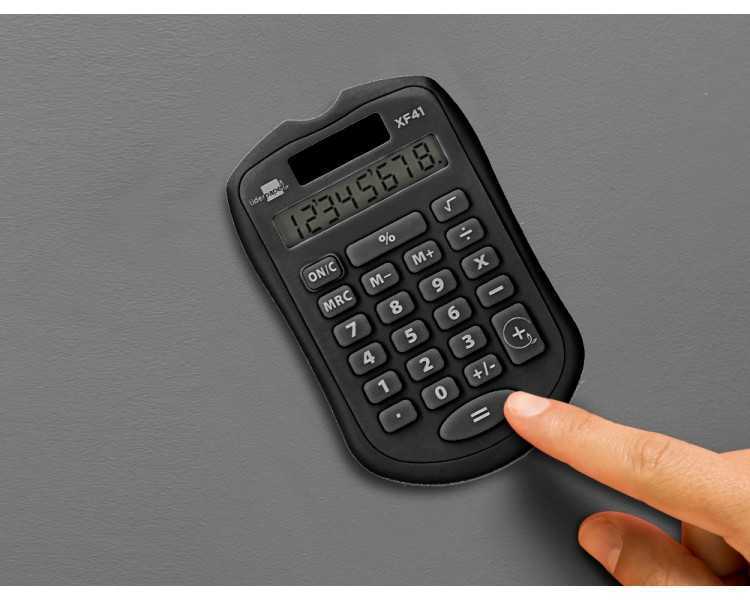 Calculadora liderpapel bolsillo xf43 8 digitos solar y pilas color negro 94x59,5x10,5mm
