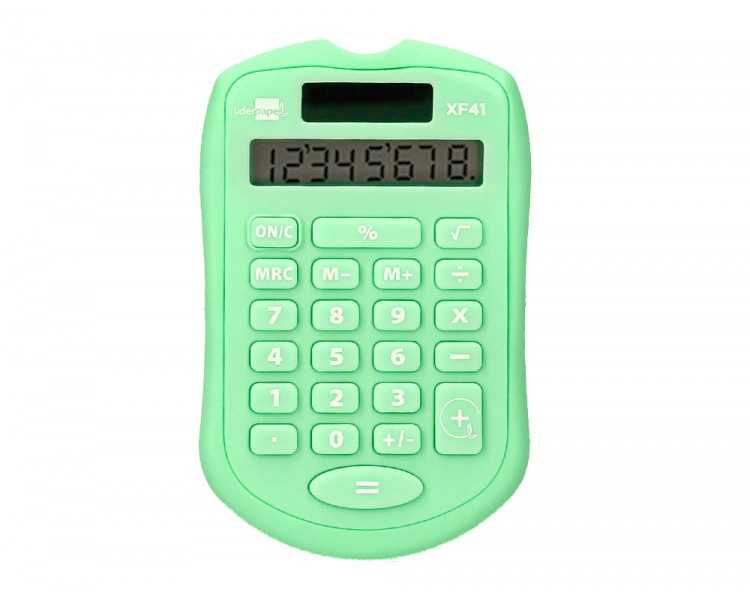 Calculadora liderpapel bolsillo xf42 8 digitos solar y pilas color verde 94x59,5x10,5mm