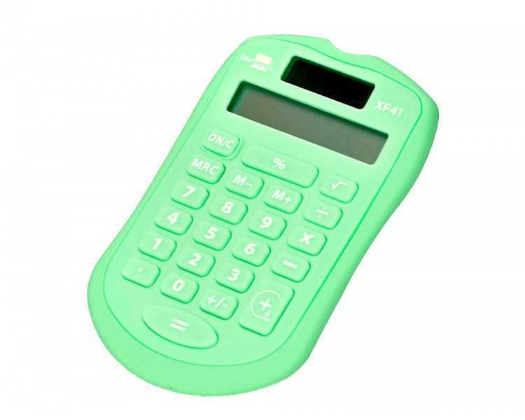 Calculadora liderpapel bolsillo xf42 8 digitos solar y pilas color verde 94x59,5x10,5mm