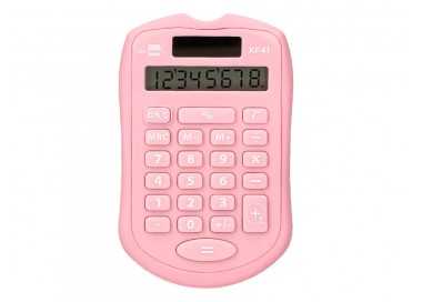 Calculadora liderpapel bolsillo xf41 8 digitos solar y pilas color rosa 94x59,5x10,5mm