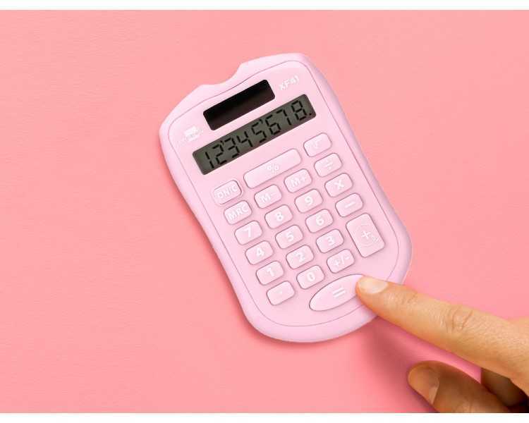 Calculadora liderpapel bolsillo xf41 8 digitos solar y pilas color rosa 94x59,5x10,5mm