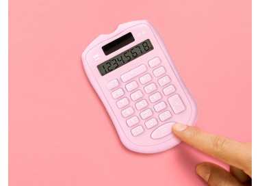 Calculadora liderpapel bolsillo xf41 8 digitos solar y pilas color rosa 94x59,5x10,5mm