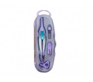Compas liderpapel lock device con adaptador universal y tubo de minas color violeta