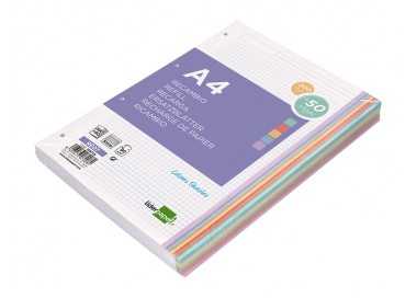 Recambio liderpapel a4 200+50 hojas 90g/m2 cuadro 5 mm 4 taladros bandas de 5 colores Recambio liderpapel a4 200+50 hojas 90g/m2 cuadro 5 mm 4 taladros bandas de 5 colores