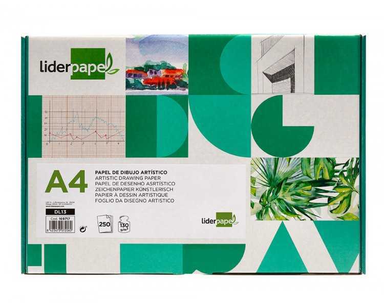 Papel dibujo liderpapel 210x297 mm 130 gr sin recuadro din a4 hoja