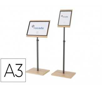 Expositor rocada de suelo serie natural magnetico rotativo 360 altura ajustable din a3