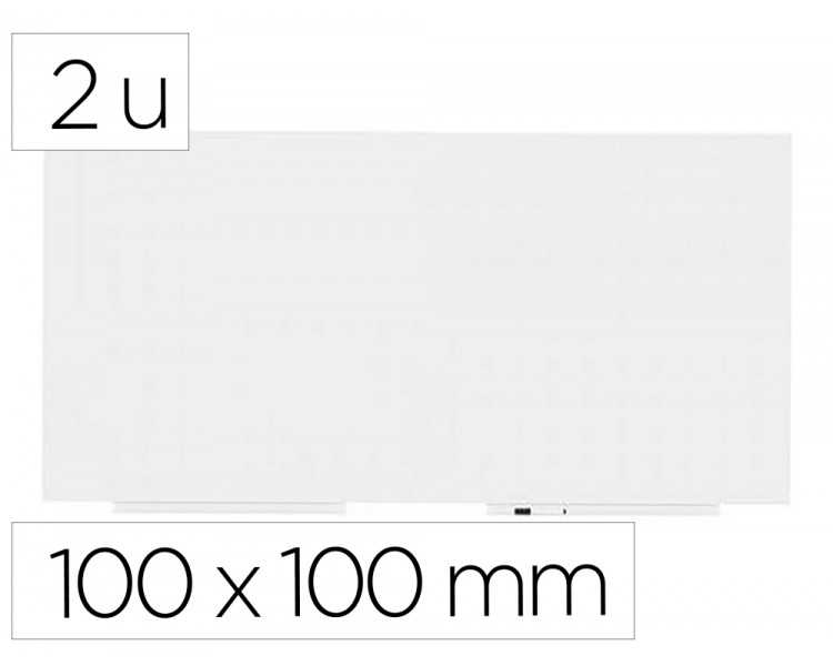 Pizarra blanca rocada skinwhiteboard pro lacada magnetica 100x100 cm 2 modulos