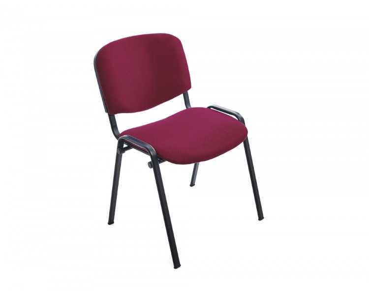 Silla rocada confidente estructura metalica asiento tela ignifuga burdeos 570x410x810 mm