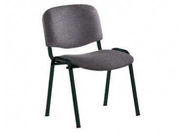 Silla rocada confidente estructura metalica asiento tela ignifuga gris 570x410x810 mm