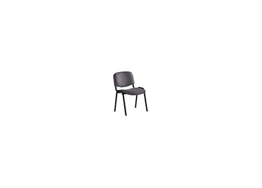 Silla rocada confidente estructura metalica asiento tela ignifuga gris 570x410x810 mm