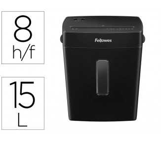 Destructora de documentos fellowes p-42c capacidad 8h seguridad p4 grapas y tarjetas papelera 15 l