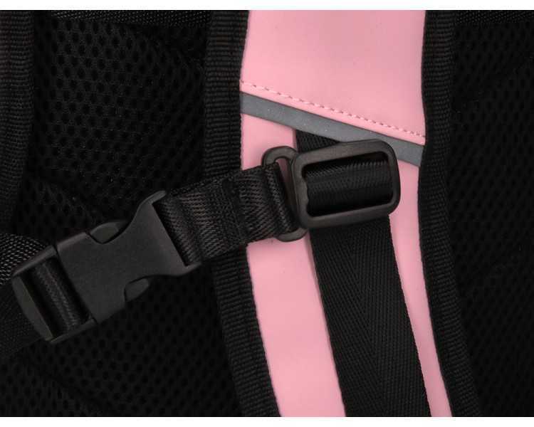 Cartera antartik mochila water proof enrollable diseño casual color rosa 480x130x280 mm
