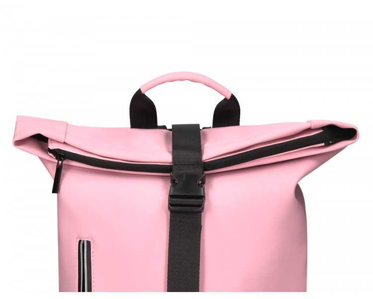 Cartera antartik mochila water proof enrollable diseño casual color rosa 480x130x280 mm