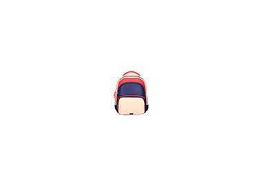 Cartera escolar liderpapel moc hila multibolsillo infantil azul marino rojo beige 350x110x270 mm