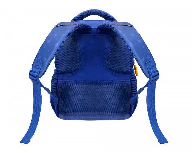 Cartera escolar liderpapel moc hila multibolsillo infantil dino azul 350x110x270 mm