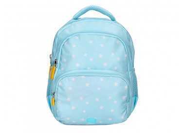 Cartera escolar liderpapel moc hila multibolsillo infantil flowers azul 350x110x270 mm