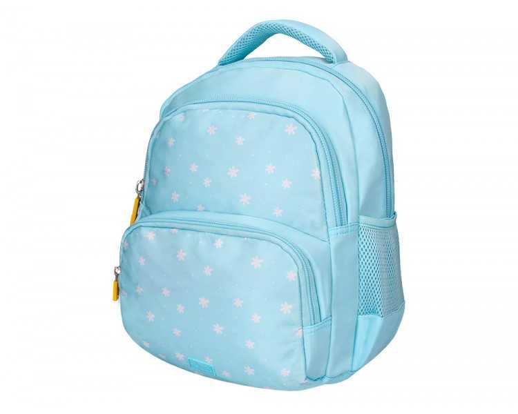 Cartera escolar liderpapel moc hila multibolsillo infantil flowers azul 350x110x270 mm