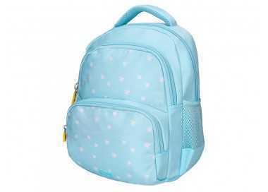 Cartera escolar liderpapel moc hila multibolsillo infantil flowers azul 350x110x270 mm