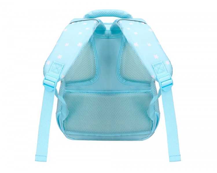 Cartera escolar liderpapel moc hila multibolsillo infantil flowers azul 350x110x270 mm