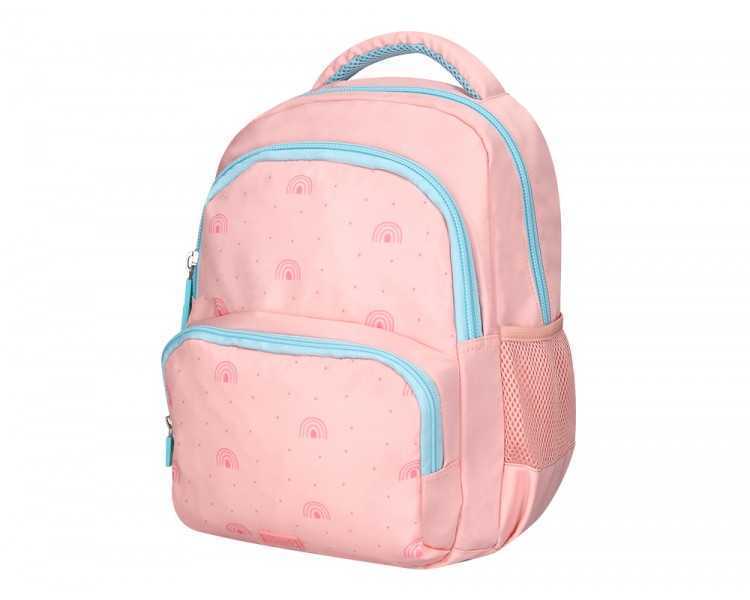 Cartera escolar liderpapel moc hila multibolsillo infantil rainbows rosa 350x110x270 mm