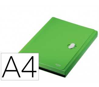 Carpeta leitz recycle clasificador fuelle polipropileno 5+1 compartimentos din a4 verde