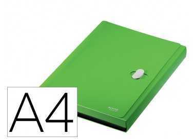 Carpeta leitz recycle clasificador fuelle polipropileno 5+1 compartimentos din a4 verde