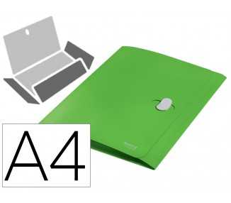 Carpeta leitz recycle gomas tres solapas din a4 polipropileno verde