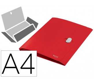 Carpeta leitz recycle gomas tres solapas din a4 polipropileno rojo