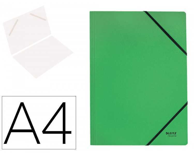 Carpeta leitz recycle gomas din a4 carton reciclable 100% verde