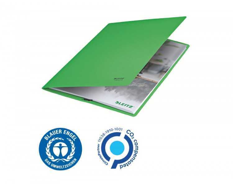 Carpeta leitz recycle gomas din a4 carton reciclable 100% verde