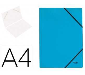 Carpeta leitz recycle gomas din a4 carton reciclable 100% azul