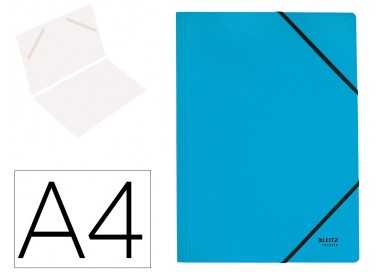 Carpeta leitz recycle gomas din a4 carton reciclable 100% azul