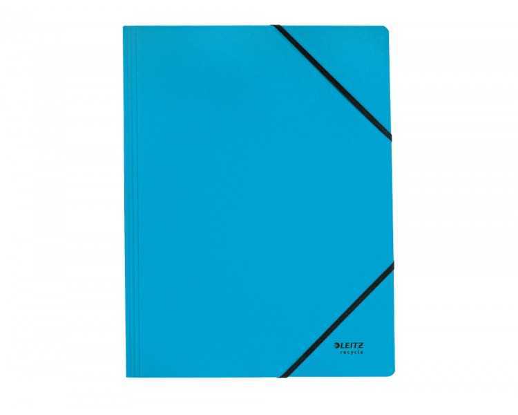 Carpeta leitz recycle gomas din a4 carton reciclable 100% azul